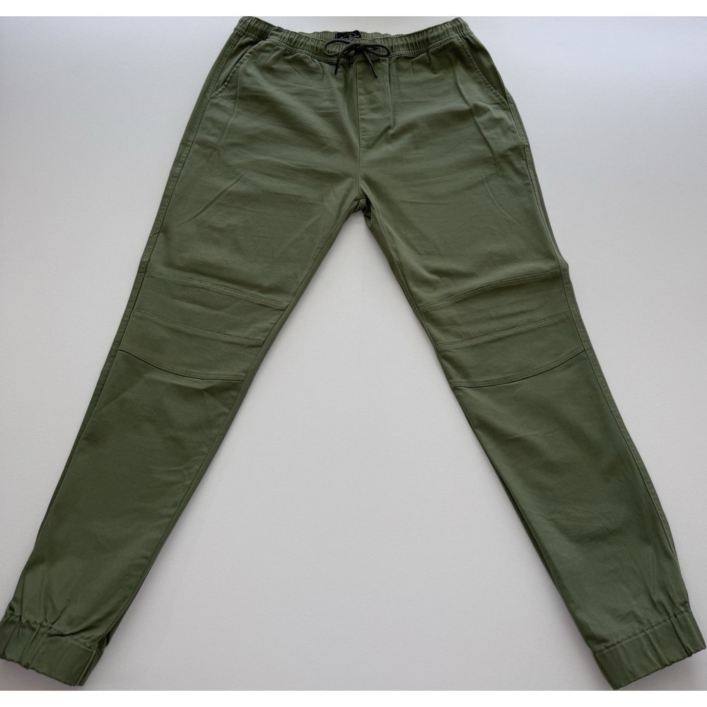 Across the pond Signature Line Men's Jogger Pants Green Size L Elastic Waist